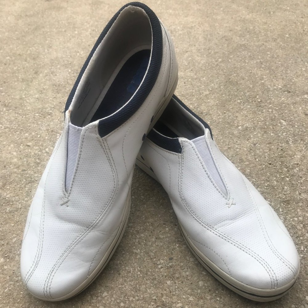 Keds Slip-on Leather White Sneakers Size 11
